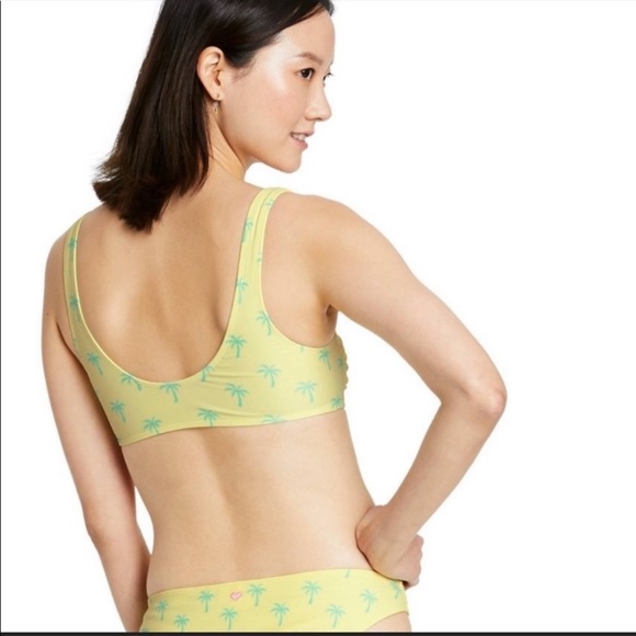 Stoney Clover yellow with palm tree bikini top L - Picture 5 of 7